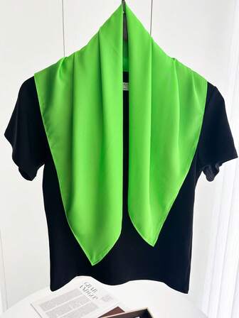 1pc Solid Color 70cm Square Scarf, Versatile Headband, Headwrap, Sunshade, Photo Prop, Travel Accessory