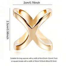 1个/2个/3个/5个/10个装 X形围巾扣头带夹，服装胸针蝴蝶结围巾包包围巾扣，腰带结围巾扣披肩扣胸针十字蝴蝶结围巾包包夹领扣，送给亲朋好友的礼物