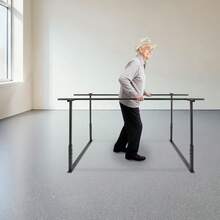 YIYIBYUS Heavy-Duty Walking Assist Bar - 440LBS Load Floor-Mounted Rehabilitation Parallel Bar - Black - View 11