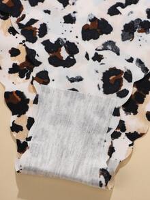 6件装女士豹纹内衣，波浪蕾丝V型提拉，亲肤顺滑，无缝设计，适合健身和瑜伽 - 彩色 - 查看 7