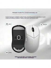Chuột chơi game Lenovo Legion M6X SE: Thiết kế đối xứng tiện dụng cho cảm giác cầm nắm thoải mái, chân đế PTFE êm ái, độ nhạy có thể điều chỉnh 8000 DPI, kết nối ba chế độ, hiệu quả cho chơi game và sử dụng văn phòng, màu đen. - màu đen - Xem 6