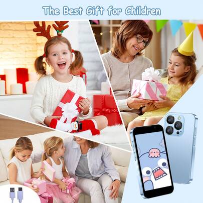 SOYES 3G Mini Smartphone , Teléfono Premium para Estudiantes, Teléfono Pequeño de Bolsillo para Estudiantes, Teléfono Juguete para Niños. 2GB+16GB + Memoria Ampliable, Mejores Regalos Creativos de Fiestas, Regalos de Cumpleaños, Colores: Azul/Negro/Rosa. Mini Phone.