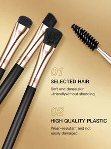 USHAS 7件套专业眼部化妆刷套装，新手必备，精准上妆，包含眼影晕染刷和细节刷，极致晕染7件套眼部化妆刷套装，满足所有眼妆需求，化妆刷套装，化妆刷套装，化妆刷套装，完整化妆套装，化妆刷套装，完整化妆套装，刷子套装，化妆刷套装，化妆礼盒，赠品，专业化妆刷，完整化妆套装 - 黑色 - 查看 4