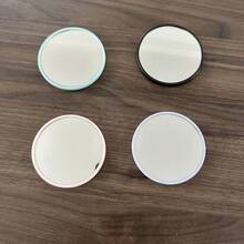 1 Peça Espelho Compacto Redondo com Padrão Sazonal de Floco de Neve Minimalista, Tamanho Pequeno de 7cm, Espelho de Maquiagem Portátil para Mulheres, Durável e Leve, Adequado para Uso em Casa, Ao Ar Livre e em Encontros - Multicolorido - Visão 5