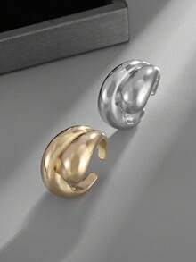 1枚可调节哥特式戒指，饰有埃及神祇图案，纯色波西米亚朋克风个性戒指，男女皆宜的铜质护身符饰品，独特礼物 - 埃及眾神開口戒指 - 查看 2