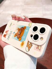 [Local Dilivery]2pc Cute Rilakkuma Cartoon Phone Suitable 17, 16e, 16, 15, 14, 13, 12, 11 Pro, XR XS X & 8 Plus - Shockproof Soft TPU Back Cover, Phone Cover Cute, Cute Phone Accessories, Rectangle Phone, Animal Phone, Charging, Playful Accessory, Kawaii Design, Lightweight Cover, Durable Material, Kawaii Lovers, Anime Fans - 3 - 查看 4