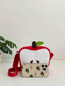 1 chiếc túi đeo chéo nữ bằng nylon, hình quả táo, kiểu hoạt hình dễ thương, dây đeo vai có thể điều chỉnh, chống trầy xước và bền, nhẹ, thích hợp cho hoạt động ngoài trời/du lịch/đi làm, túi mùa hè, phong cách tối giản thường ngày, quà tặng cá nhân cho bạn gái, thiếu niên, học sinh trung học. - Nhiều màu - Xem 8