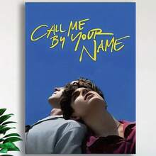 Framed Call Me By Your Name' Movie Poster Canvas Art - Stylish Bedroom Decor, Blue Sky & Clouds Design, Perfect For Indoor Room Decoration, Bedroom Wall Decor, 2D, Perfect For Room Decor For Living Room, Bedroom, Kitchen, Bathroom, Office, Cafe Decor, Perfect Gift And Decoration, For Christmas And Hallween - 框架 - 查看 1