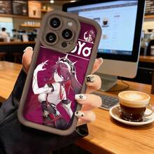 Funda de teléfono Honkai Star Rail diseño de personaje Himeko para  15 Pro Max  14  13  Galaxy S23 S22 S21 protector de teléfono funda de pareja regalo para novio novia regalo de vacaciones - Café integral - Ver 7