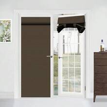 Muamar French Door Curtains Privacy Door Blind, Front Door Window Curtain, Venetian Blinds Style Door Window Cover, 1 Panel (Coffee, W25" X L80"),25inchWx80inchL(Packof1),Coffee - 咖啡 - 查看 1