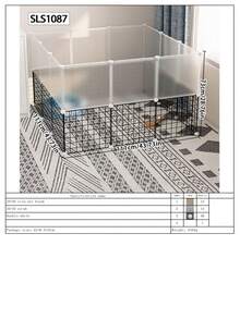 Cerca para mascotas, Jaula para conejos, Barrera interior para perros pequeños/medianos, Puerta de aislamiento para gatitos, Cerca protectora para cobayas, Accesorios de jaula configurables y de fácil montaje - tipo de ensamblaje - Ver 20