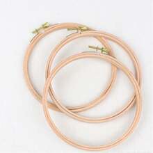 Embroidery Hoop - Wooden Sewing Frame, Dreamcatcher, Handmade DIY Craft Tool, Round Needlework Rings For Embroidery And Cross Stitch - Beige - View 4