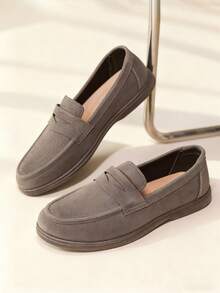 Designer Fashion Men's Slip-On Loafers, Faux Suede Casual Shoes, Soft, Comfortable, Breathable, Durable Flat Shoes, Versatile For Suits, Students, Graduation, Business, Party, Wedding, Spring/Summer/Autumn, Plus Size, Multiple Colors Available. Note: Runs Small, Please Order One Size Up. Old Money Chic Autumn