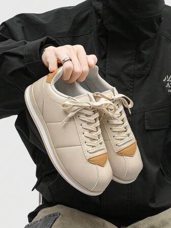 Men's Niche Low-Top Casual Sneakers, Versatile Sports Chunky Shoes