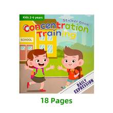18 Pages Children Reusable Sticker Book Puzzle Game DIY Cartoon Stickers For Kids Educational Learning Books - Multicolor - View 9