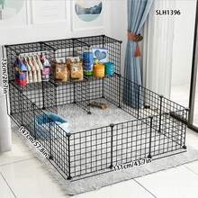 Cerca para mascotas, Jaula para conejos, Barrera interior para perros pequeños/medianos, Puerta de aislamiento para gatitos, Cerca protectora para cobayas, Accesorios de jaula configurables y de fácil montaje - tipo de ensamblaje - Ver 5