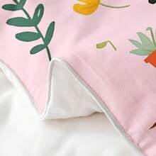 % Cotton Pink Dachshund Comforter Cover, Flower Floral Bedding Set, Kawaii Sausage Dog Duvet Cover, Lovely Puppy Quilt Cover, Soft Comfy, Dachshund Bedding - Purple - View 3