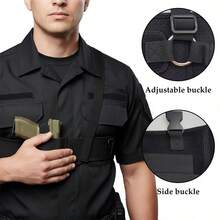 Concealed Carry Shoulder Gun & Handgun Holster, Universal Compatibility For Men & Women, With Neoprene Chest & Waist Band & Shoulder Strap - Black - View 4