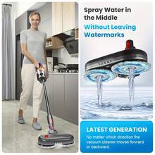 E.LUO 电动拖把头刷适用于 V7 V8 V10 V11 V15 吸尘器带水箱可拆卸布拖把配件备件