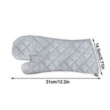 Heat Resistant Gloves Kitchen Cooking Baking Microwave Oven Mitts - Grey - View 12