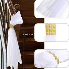 Wedding Aisle Decorations For Ceremony Church Decorations For Weddings Party Bench Pew Aisle Decor - 白色 - 查看 7