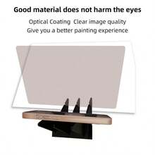 1pc Optical Tracing Board, Portable Optical Drawing Board Image Tracing Board Drawing Projector Optical Drawing Board Sketching Tool, Artist Christmas Halloween Thanksgiving Gift, Size: 20x13cm (7.87x5.12inch) - Black - View 7