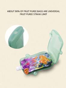 Baby Food Pouch Holder No Squeeze, No-Squeeze Baby Food Pouch Holder – Anti-Press Container For Puree & Juice Pouches, Spill-Reducing Toddler Feeding Tool, Easy-Grip Reusable Holder For Kids, No-Squeeze Pouch Holder For Puree & Juice, Anti-Press Baby Food Pouch Holder