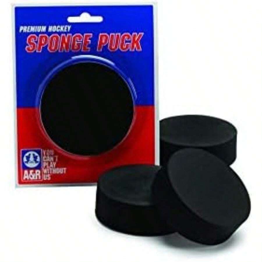 A&R Sports Sponge Hockey Puck, Black(default) - Multicolor - Ver 1