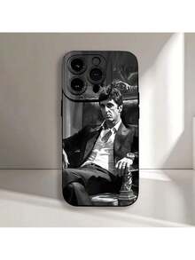 UE (DE et ES) Étui de téléphone mat imprimé UV motif diable avec yeux d'ange, offre une protection à 360 degrés pour les modèles d' 16, 11, 12, 13, 14, 15 Pro Max, XR, X/XS, 7, 8 Plus, SE et Mini, convient également pour Samsung - Noir - Voir 1