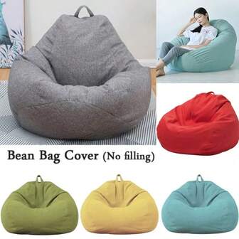Large Sofas Cover Without Filler Bean Bag Chair Couch Lazy Sofa Adult Child Tatami Fluffy Breathable Chair Cover No Padding Is Included