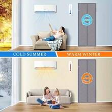 Winter Waterproof And Windproof Warm Door Curtain, Suitable For Bedroom Door Curtain, Home, Living Room, Kitchen, Door, Etc., Magnetic Household Door Curtain, No Drilling, Easy To Install, Encrypted Warm Door Curtain, Thickened Household Air Conditioning Heat Insulation And Windproof Magnetic Cold Separation Curtain - 咖啡棕 - 查看 7