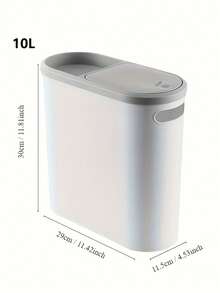 10L Multi-Purpose Trash Can, Creative Narrow Space Household Garbage Bin, Bathroom Pedal Trash Can With Lid, Simple Waste Bin, Large Capacity Garbage Can, Essential Home Goods For Autumn/Winter
