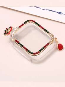 1pc New Versatile Christmas Rhinestone Case Suitable For Apple Watch 9 8 7 6 SE, 40mm/41mm/44mm/45mm (Watch And Strap Not Included)