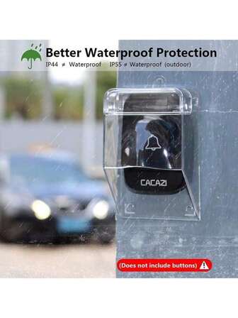 无线门铃防水罩，门铃铃声按钮透明门铃保护罩，家用门铃