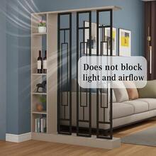 Wall Room Divider, Modern Freestanding Wood Room Divider Screen With Shelf & Cabinet Storage For Living Room,Office, Bedroom (Grey+Black, 31.5" L X 9.5" W X 79.5" H) - Xám + đen - Xem 6