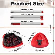 Juego de 4 secciones de mango de trapeador de acero inoxidable, base de trapeador y juego de cepillo actualizado para el sistema de trapeador EasyWring RinseClean 2 de Ocedar. Juego de mango de trapeador, base de trapeador y juego de cepillo para las juntas de tornillo delgadas universales de O Cedar - 1 juego de mango, base y cepillo de acero para fregona, 1 depósito - Ver 2