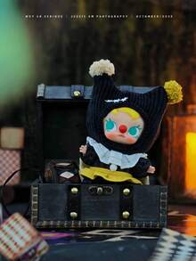 1个Pop Mart Labubu“Why So Serious”万圣节马戏团毛绒钥匙扣盲盒 - 彩色 - 查看 6