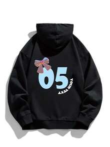 Áo Hoodie Mùa Đông Tùy Chỉnh, Unisex, Tùy Chỉnh Chữ Viết, Món Quà Tuyệt Vời Cho Bạn Bè, Đối Tác, Gia Đình, Đội Nhóm hoặc Logo Công Ty - màu đen - Xem 5