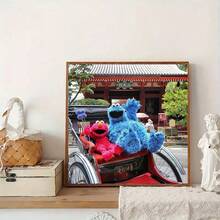 Sesame Street 芝麻街 - 艾摩/大鸟/甜饼怪/伯特/厄尼/5D钻石画套装,适合初学者和成人。钻石点画套装,宝石艺术卡通画,时尚DIY手工艺品,钻石画艺术品,家居墙面装饰,适合家居装饰,生日礼物 - 彩色 - 查看 36