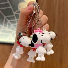 1pc Cute Snoopy Cartoon Keychain, Exquisite Couple Gift, Backpack Pendant, Birthday Gift, Souvenir, Perfect Small Gift For Fans, Family And Friends [Random Style] - Multicolor - View 2