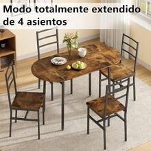 Comedor Plegable Desayunador Mesa Plegable para Cocina Mesa de Comedor Moderno para 2 a 4 Personas para Hogar Oficina o Terraza Desayunador Adecuado para Espacios Pequeños 120 x 60cmOutdoor Dining Tables - Negro - Ver 8
