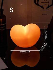 1个粉色心形夜灯，可爱粉色心形LED塑料夜灯，床头灯，婴儿房LED床头灯，有S和M两种尺寸可选，儿童房装饰小夜灯氛围灯，适用于室内、卧室、房间、客厅、办公室、房间桌面、床头板装饰 - 暖白光 - 查看 11