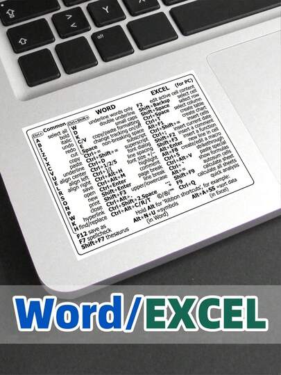 Synerlogic Word/Excel Windows Shortcut Sticker |   Reference Guide Keyboard Shortcut Sticker |   Work From Home Essentials |   Excel Shortcuts Cheat Sheet Laminated & No-Residue Back-To-School Season Back To School