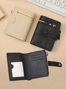 1pc Women's High-Capacity Wallet, Elegant Compact Coin Purse