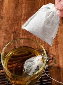 100pcs Reusable Non-Woven Fabric Tea Bags, Medicine Bags And Soup Bags, Suitable For Various Filtration Uses, With Drawstring Closure Design, Perfect For Loose Tea, Soup Ingredients, Chinese Herbal Medicine And Spices - Multicolor - View 7