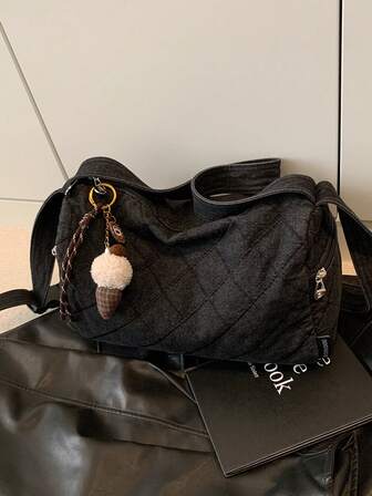 1pc Men's Nylon Sling Bag Shoulder Bag, Nylon BagWith Adjustable Strap Scratch Resistant And Wear-Resistant Pouch For Passport Money ID Card Credit Card Lightweight For Commute/Commuting Gift For Husband