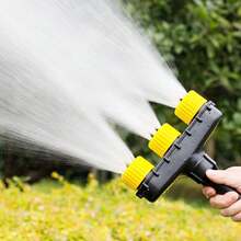 3 Head Garden Hose Sprayer Nozzl - Yellow - View 3