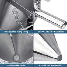 LAISONWARE 1pc Stainless Steel Multi-Hole Batter Dispenser With Stand - Ideal For Making Pancakes, Cupcakes And Baked Goods - Kitchen Gadget - Silver - View 11