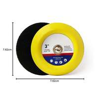 2 almohadillas para orejas de respaldo de gancho y bucle de 3 pulgadas de 5/16 a 24 hilos, almohadilla de lijado angular, accesorios de pulido de lijado - 3''-2 piezas - Ver 3