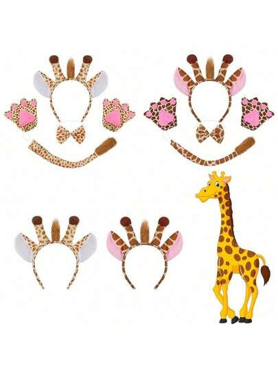 New Arrival Popular Giraffe Ear Animal Headband Hair Accessories, Fashion Party Performance Headpiece, Holiday Costume Headband Set